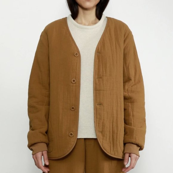 7115 by Szeki Jackets & Blazers - NWT Quilted Cotton Jacket, 7115 by Szeki, Bronze,